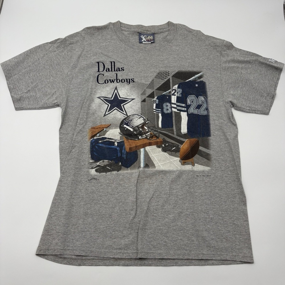 Vintage Dallas Cowboys 1995 NFL T Shirt Mens Large Gray USA Made Graphic Tee